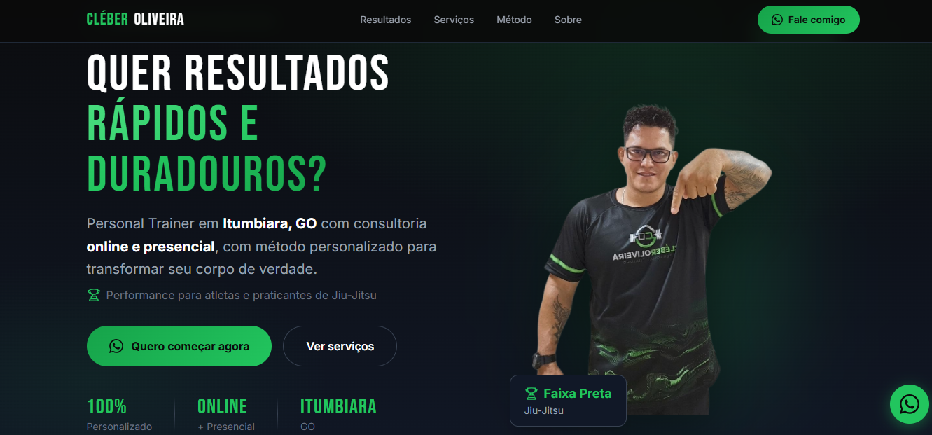 Página de Cléber Oliveira